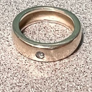 Sterling Silver Ring with Pale Blue Stone